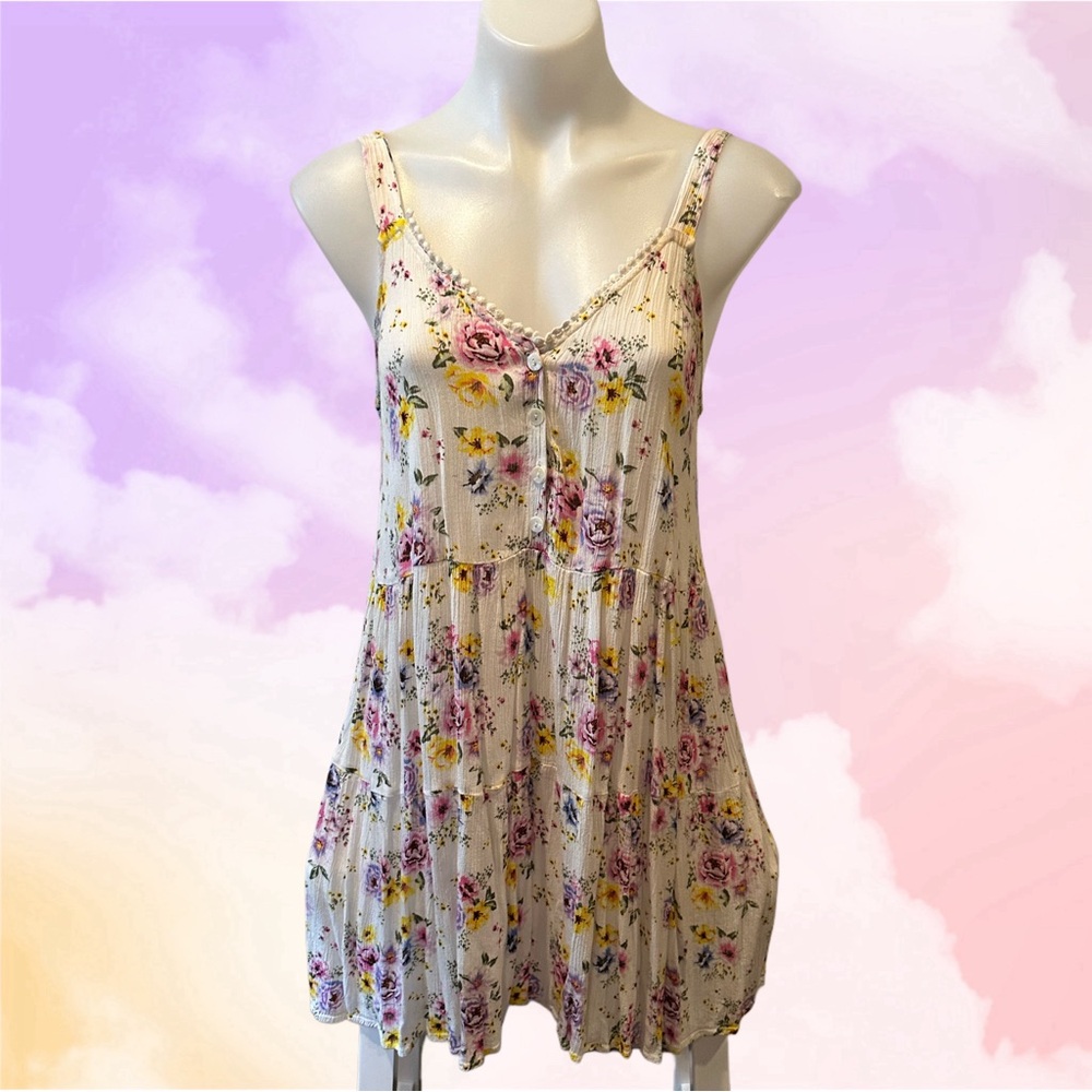 [ 2 FOR $25 ] PRETTY WHITE & FLORAL MINI DRESS